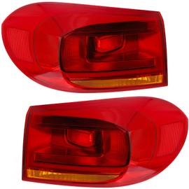 Jenuo Outer Tail Light Assembly Fit for 2012 2013 2014 2015 2016 2017 12-17 Volkswagen Tiguan Driver Side and Passenger Side