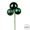 Vickerman 18" Emerald Ball Ornament Christmas Pick. There are 4
