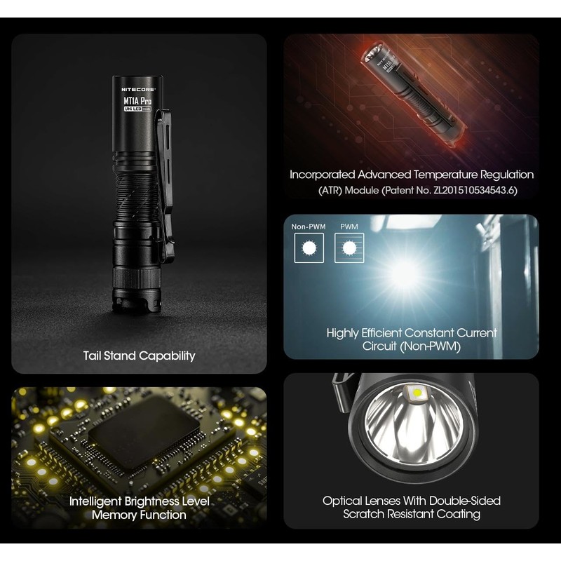 Nitecore MT1A PRO High Output Compact Rechargeable AA Flashlight -800