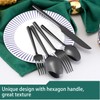 Kelenfer Hand Forged Stainless Steel Flatware Set Silverware Set Cutlery