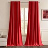 Woaboy Back Tab Black Out Curtains 96 Inch Long Drapes