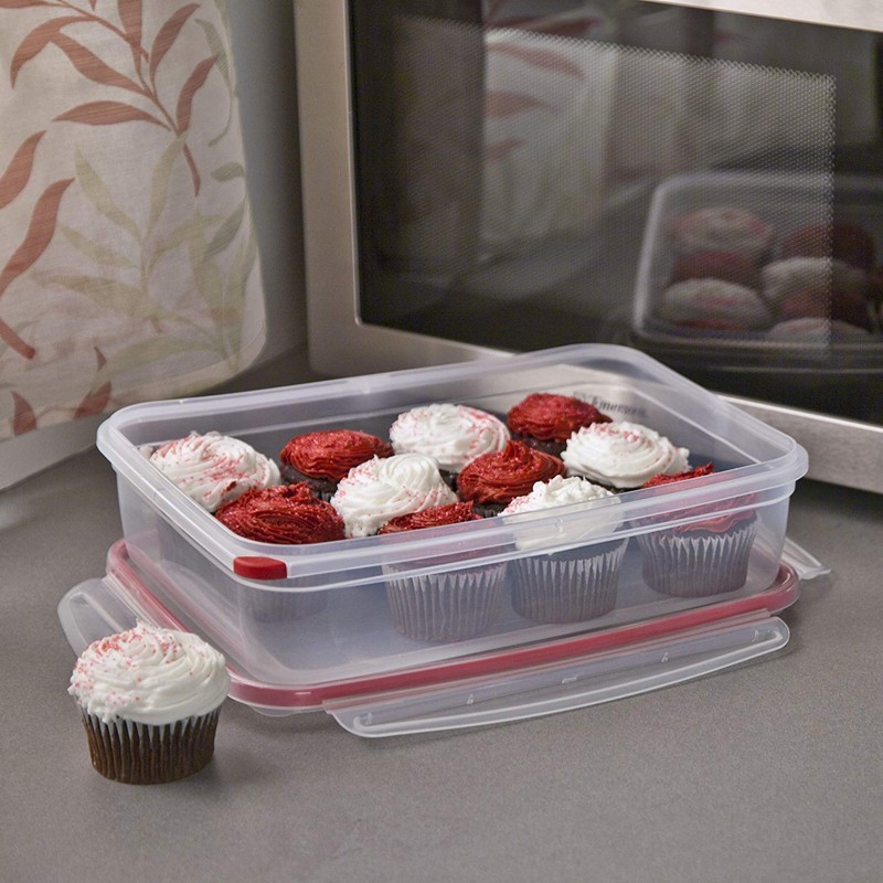 Sterilite Ultra-Seal 16 Cup Rectangle, Airtight Food Storage Container, Latching