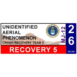 2026 UAP Recovery Team Window Cling Parking Decal Unidentified Arial UFO Aliens Flying Saucers Starbase79
