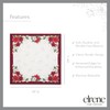 Elrene Home Fashions Poinsettia Garlands Holiday Engineered Napkins, Set of