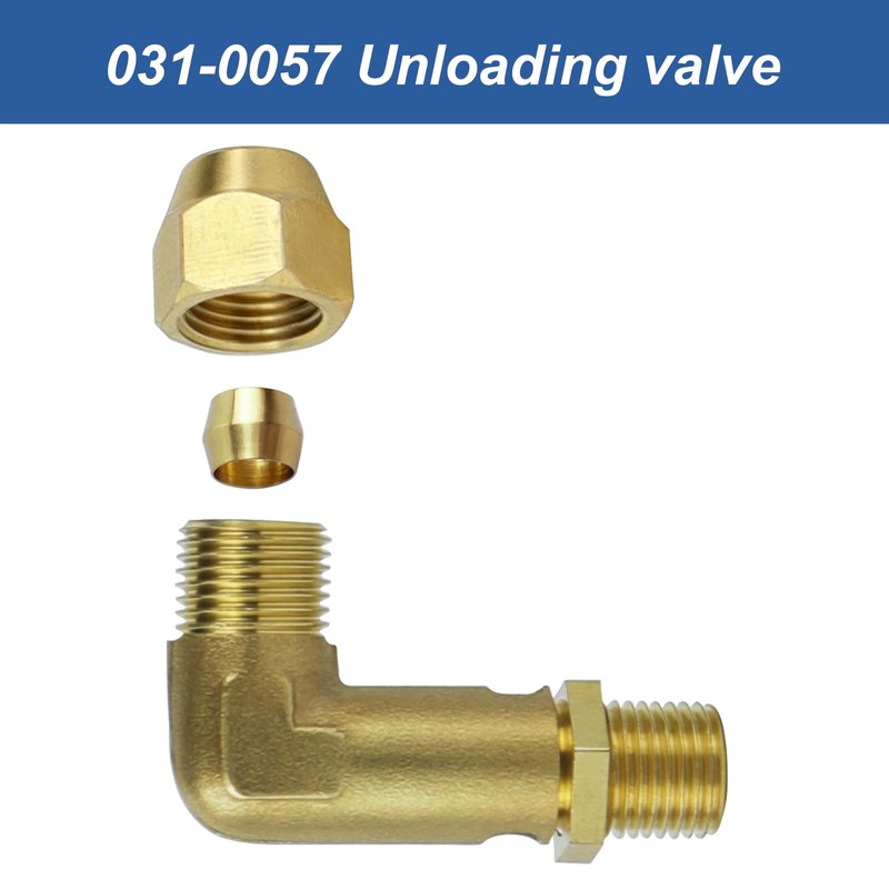 031-0057 UNLOADER VALVE 1/4" TUBING INDUSTRIAL AIR COMPRESSOR PARTS