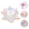VICASKY Elegant Crystal Nail Art Wash Cup with Lid Lotus