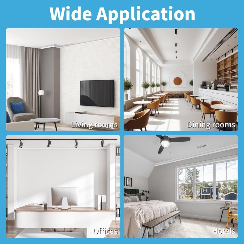 Art3d Ceiling Crown Molding Trim 10-Pack 47Ft, High Impact Polystyrene