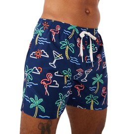 Chubbies Men’s Swim Trunks, Stretch Swimming Board Shorts, 5.5” Inseam, The Neon Lights, XXL