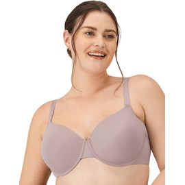 Wonderbra Womens Side & Back Smoothing Underwire Bra, Warmsteel, 34B US