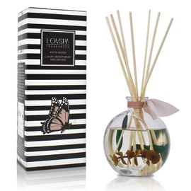 LOVSPA Winter Woods Reed Diffuser and Sticks Gift Set – Fresh Orange, Rosemary, Eucalyptus, Spruce, Lavender, Cedar and Amber – Like a Walk in The Woods – 4.5 Ounces - Made in The USA