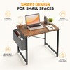Computer Desk with Storage Bag, Metal Frame Study Table