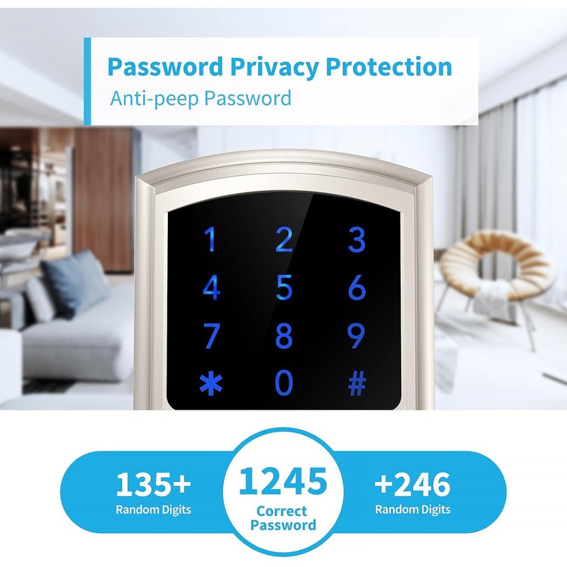 Signstek Keyless Entry Door Lock, Keypad Door-Lock with Code, Electronic