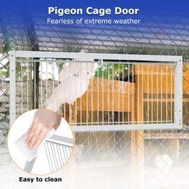 23.6in/60cm Pigeon Trap Door Pigeon Cage Door One Way Entrance Door Iron Wire Trap Pigeon House Door Bird T Trap Birdcage for Racing Pigeon Bird Cage Breeding Supply