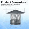 Steinberg14 Metal Roof Cowl 5 inch Exhaust Tube End -
