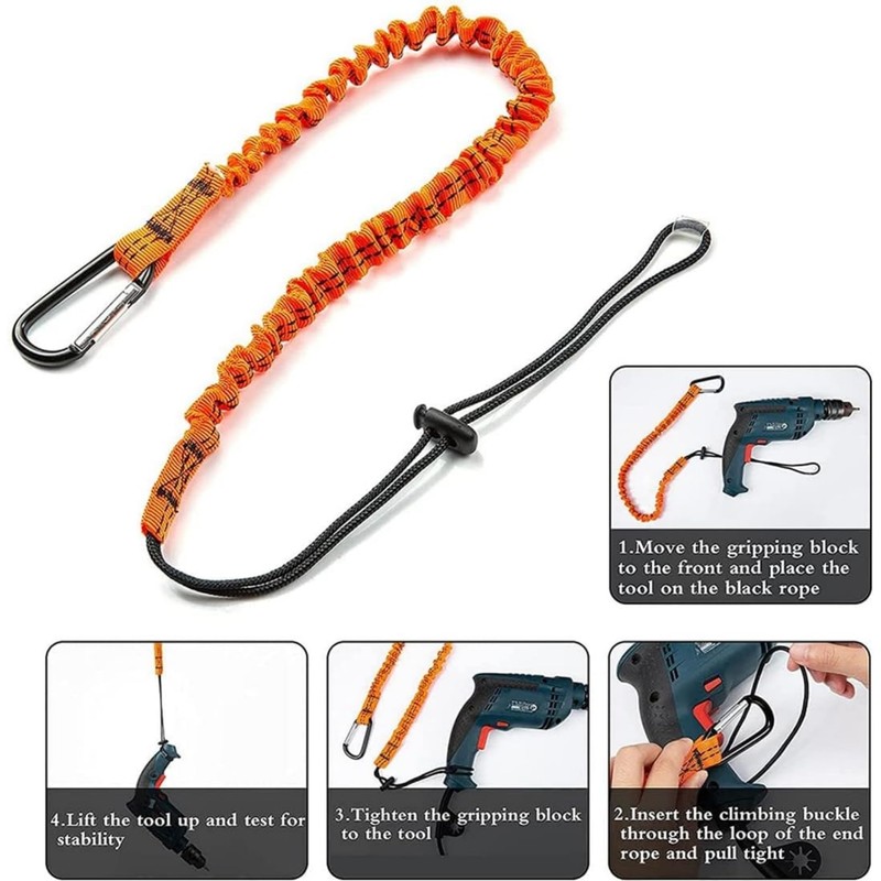SNOKAY 3 Pack Tool Lanyard, Safety Tool Lanyard with Carabiner