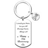 QMVMV 10th Anniversary Keyring for Him Her 10 Year Wedding