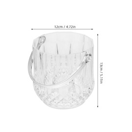Cabilock Clear Plastic Ice Bucket with Ice Tongs Ice Tub Chiller Wine Bottle Chiller Ice Container for Party Bar