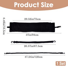 CREATCABIN Füllbares Nackenkissen Reisekissen Zusätzliches Gepäck Samtiger Reise Nackenkissenbezug Mit Verstellbarer Halsgröße Passend Für Reiseutensilien Flugzeug Zug Auto Schwarz-Ohne Füllmaterial