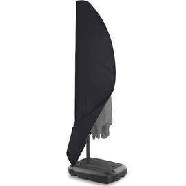 Ankier Parasol Cover, 2.7m Large Waterproof Cantilever Umbrella Cover - 420D Oxford Fabric Banana Parasol Protecter in Sun (Black)