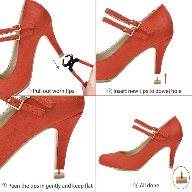 Sourcingmap Plastic Shoes High Heel Tips for Women 1.8 x