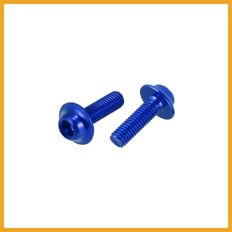 Partuto 10pcs M5 Motorcycle Windscreen Screw Fairing Windscreen Bolt Blue