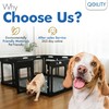 Qoility Clear Acrylic Dog Playpen with Door for Puppies &