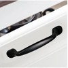 Qrity 20Units Black Aluminum Cabinet Door Drawer Handles Knobs Pull
