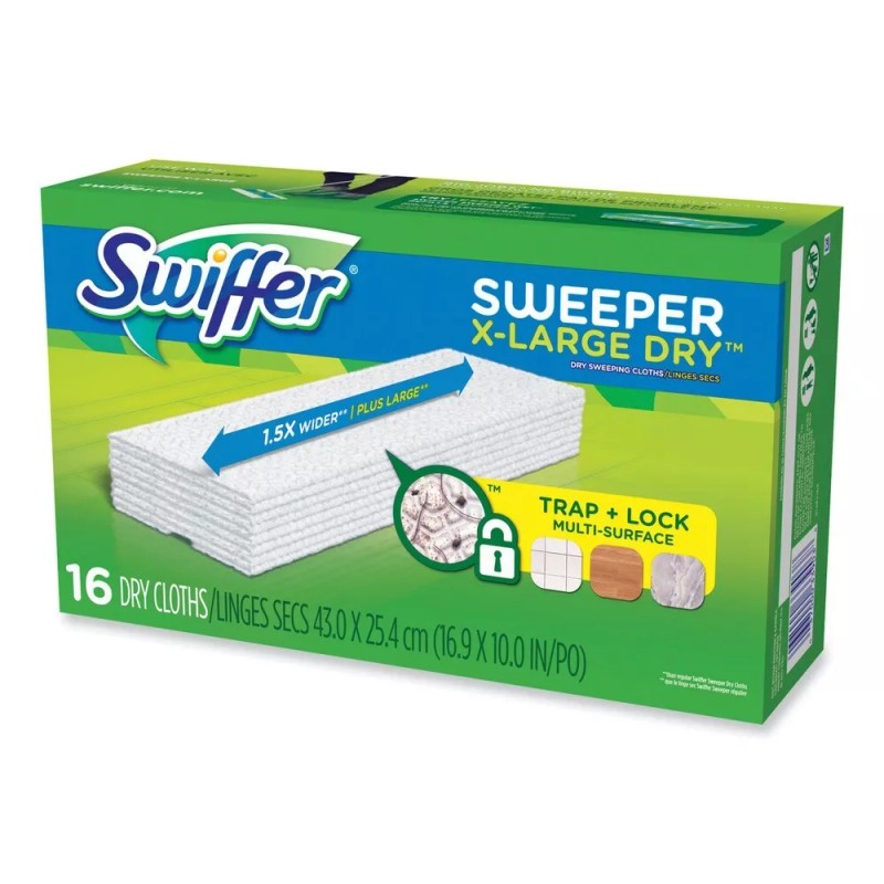 Swiffer 96826 16.9" x 9.8" Sweeper XL Dry Refill Cloths