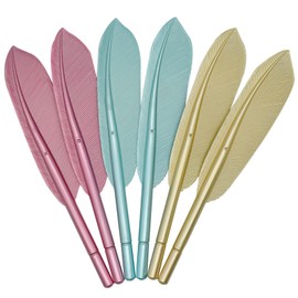 Maydahui 20PCS Feather Gel Pen Artificial Wing Pens Black Ink Novelty Creative Design for Office School Students Supplies