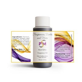 Black Butter Fragrance Oil - 1 Fl Oz Plastic Bottle (30ml)