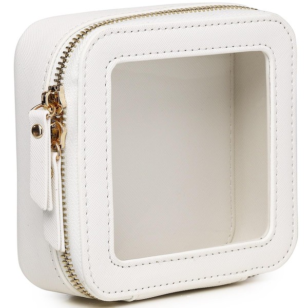 Pinkmik - Bolsa de maquillaje transparente para viajes, estuche de