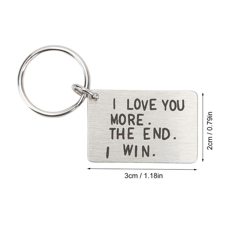 Birthday Keychain Stainless Steel I Love You More The End