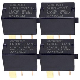 4PCS G8HL-H71 12V Micro ISO 4-Pin Relay 20A - Compatible with Honda Accord 03-17, Civic 06-14, CR-V 07-14, Odyssey 07-14, Pilot 05-15; Acura TL 09-13, TSX 04-13, MDX 07-14 - Replaces 39794-SDA-A03/A05