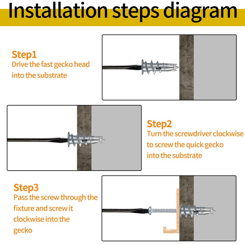 NHALESBG 120 Pcs Self Drilling Plasterboard Fixings Raw Plugs and