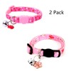2 Pack Cat Collars Adjustable Kitten Collars with Bells Safe