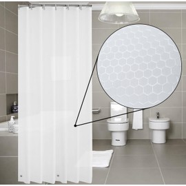 Home Must Haves PVC Shower Curtain Liner Waterproof (70" x 72") (White)