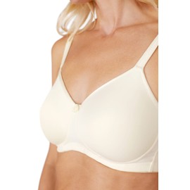 Amoena Womens Mara Padded Wire-Free Pocketed Mastectomy Bra Off White 34C