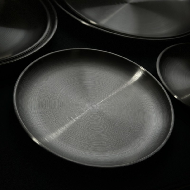 Ciathelife Stainless Steel Tableware Plates, Bowls, Cutlery, Dinnerware Set, Plates,