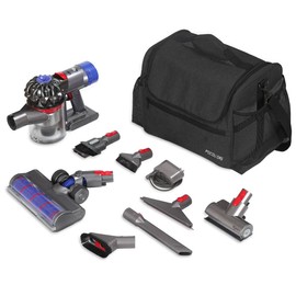 Car+Boat Vacuum Storage Bag Compatible with Dyson V7 - V15 – Organizer Case for Cordless Handheld Vacuum & Accessories, Travel Carrying Bag with Adjustable Dividers for Home, Car, RV & Garage (Black)