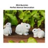 Vobomo White-Rabbits Statues Garden Décor Rabbits-Family Garden Sculptures Outdoor Statues