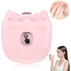 Electric Nail Clipper, Automatic Nail Clipper with 2 Adjustable Speeds, Nail Clippers with LED Light and Chip Storage Box, Electric Nail Trimmer Suitable for Children, Adults, and Elderly (Pink)