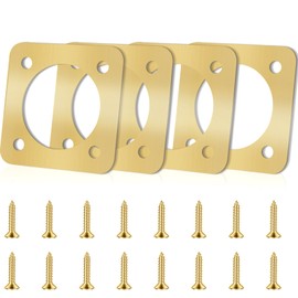 Metal Bird House Guard with Copper Portal for Eastern Bluebird House for Outside Squirrel Baffle Bird House Hole Protector 1 2/5" Opening Hole Sizes Wren House Bird Nesting Box Cardinal (4 Pieces)