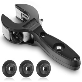 Lanties Ratcheting Tubing Cutter, Pipe Cutter Tool 1/4" to 7/8", One-hand Fast Tubing Cutting Tool with 3 Pcs Replacement Blade for Cutting PVC Copper Aluminium Stainless Steel Pipe