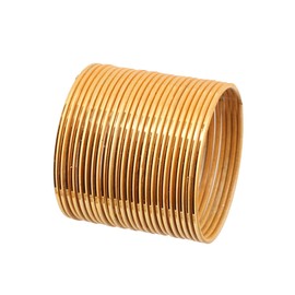 Touchstone "Colorful Bangle Collection, pretty attractive look, golden glaze, textured colour, Indian Bollywood, thin designer jewellery, metal bracelets for women, set of 24., Stone Metal