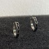 925 Silver Plated Small Silver Hoop Earrings for Men Women,Punk
