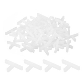 QUARKZMAN Pack of 500 Wall and Floor Tiles Plastic T Shape Spacer Tile Tools 1.5 mm 1/16 Inch Tile Spacers for Installing Ceramic Tiles, White
