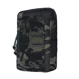 IDOGEAR Tactical MOLLE Pouch Multi-Purpose Compact EDC Small Utility Pouch Admin Organizer for Outdoor (Multi-camo Black)