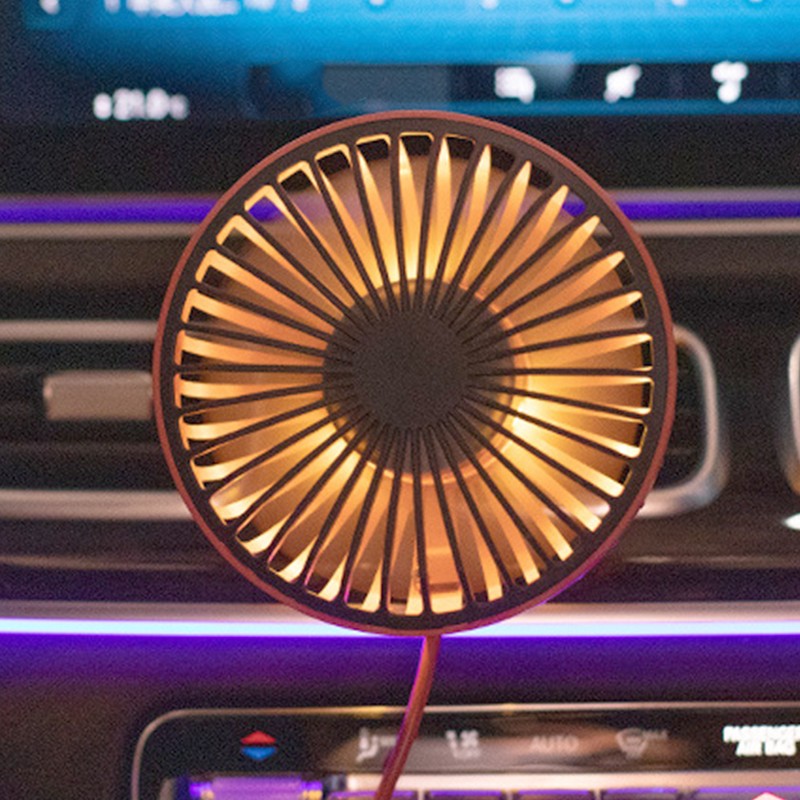 5V 5W 360 Degrees Adjustable Air Outlet USB Car Fan