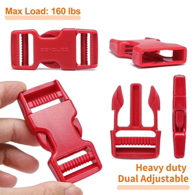 BEYOURD Buckle and Strap Set, 10 Yards Polyester Webbing Strap