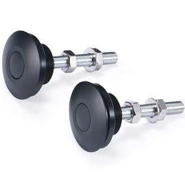 Unifizz 2PCS Car Quick Latch Hood Pins Universal 2.44" Diameter Quick Release Push Button Quick Bonnet Pins Lock Clip Kit Black
